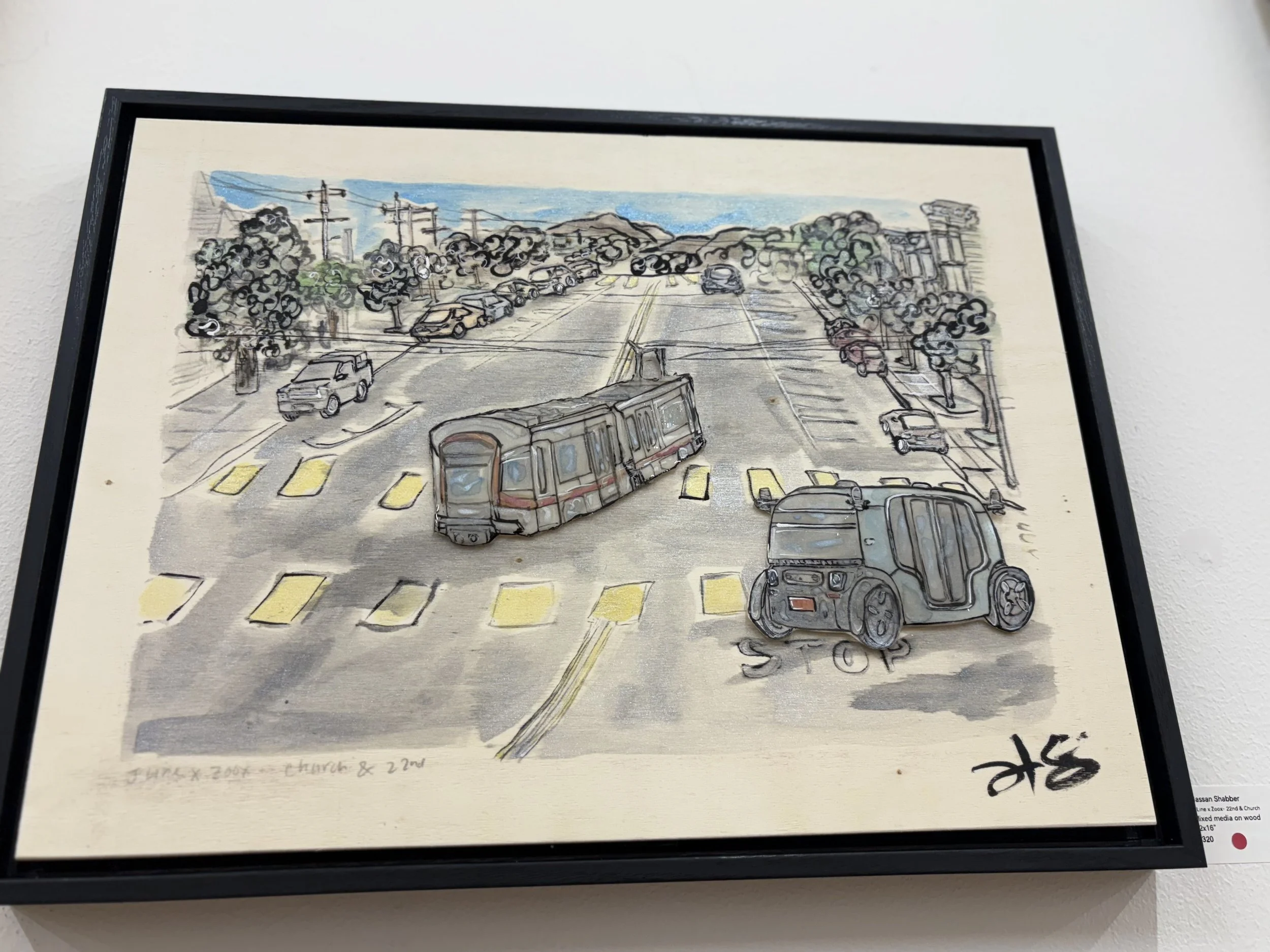 J-Line x Zoox - Church & 22nd (Mixed media, 12x16")