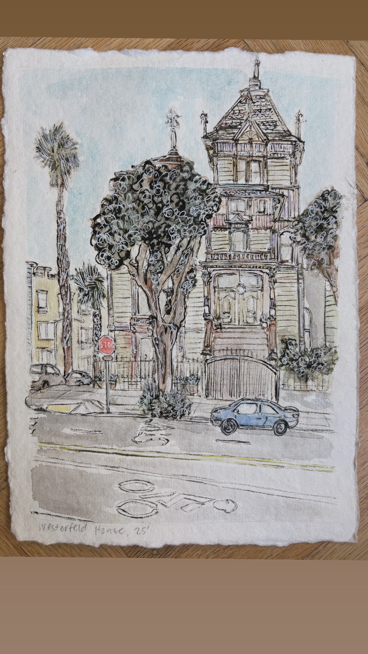 Westerfeld House- Fulton & Scott (watercolor/ Gouache 11x14")