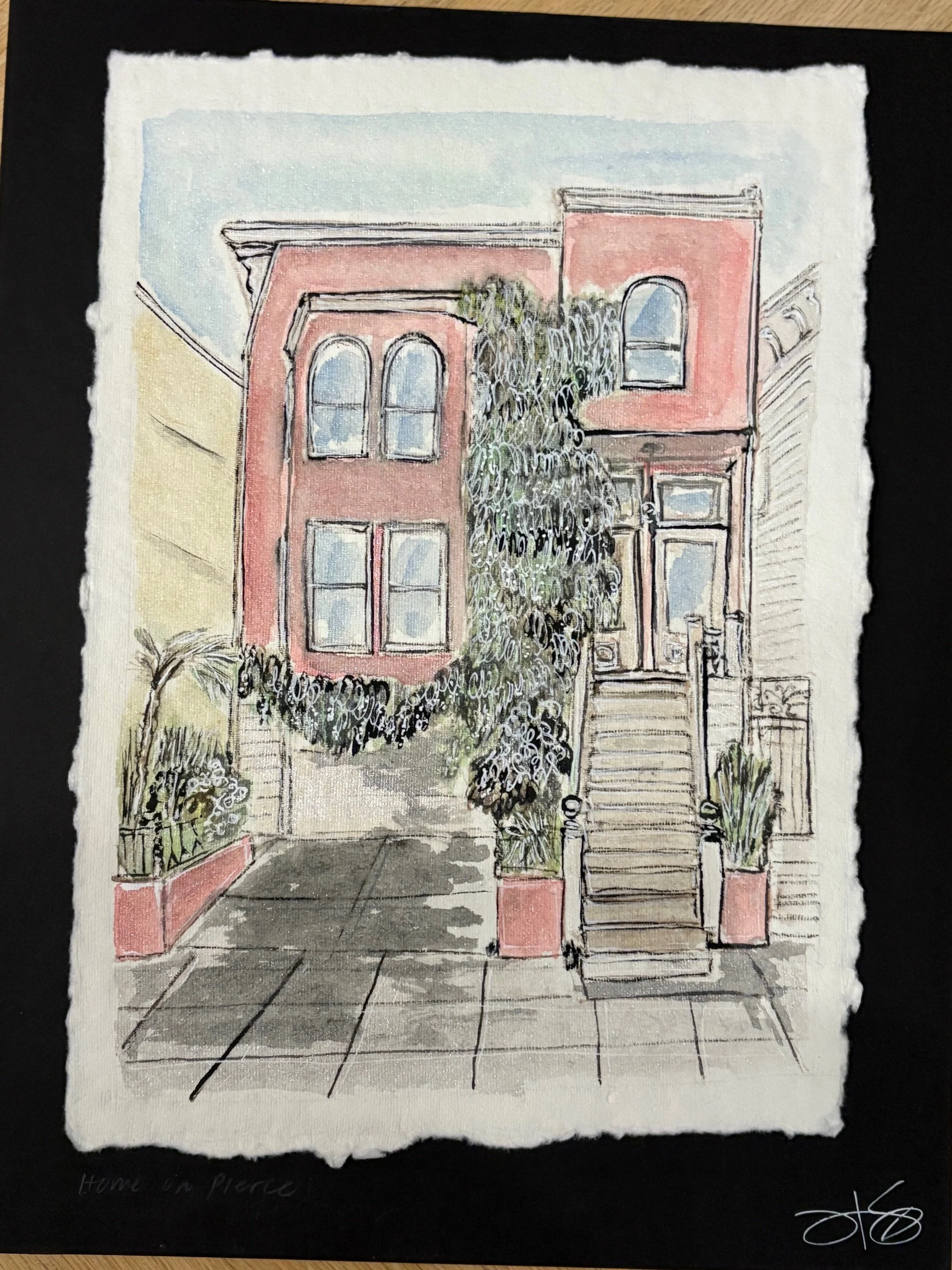 Bldg in Pierce (watercolor/ Gouache 11x14") SOLD