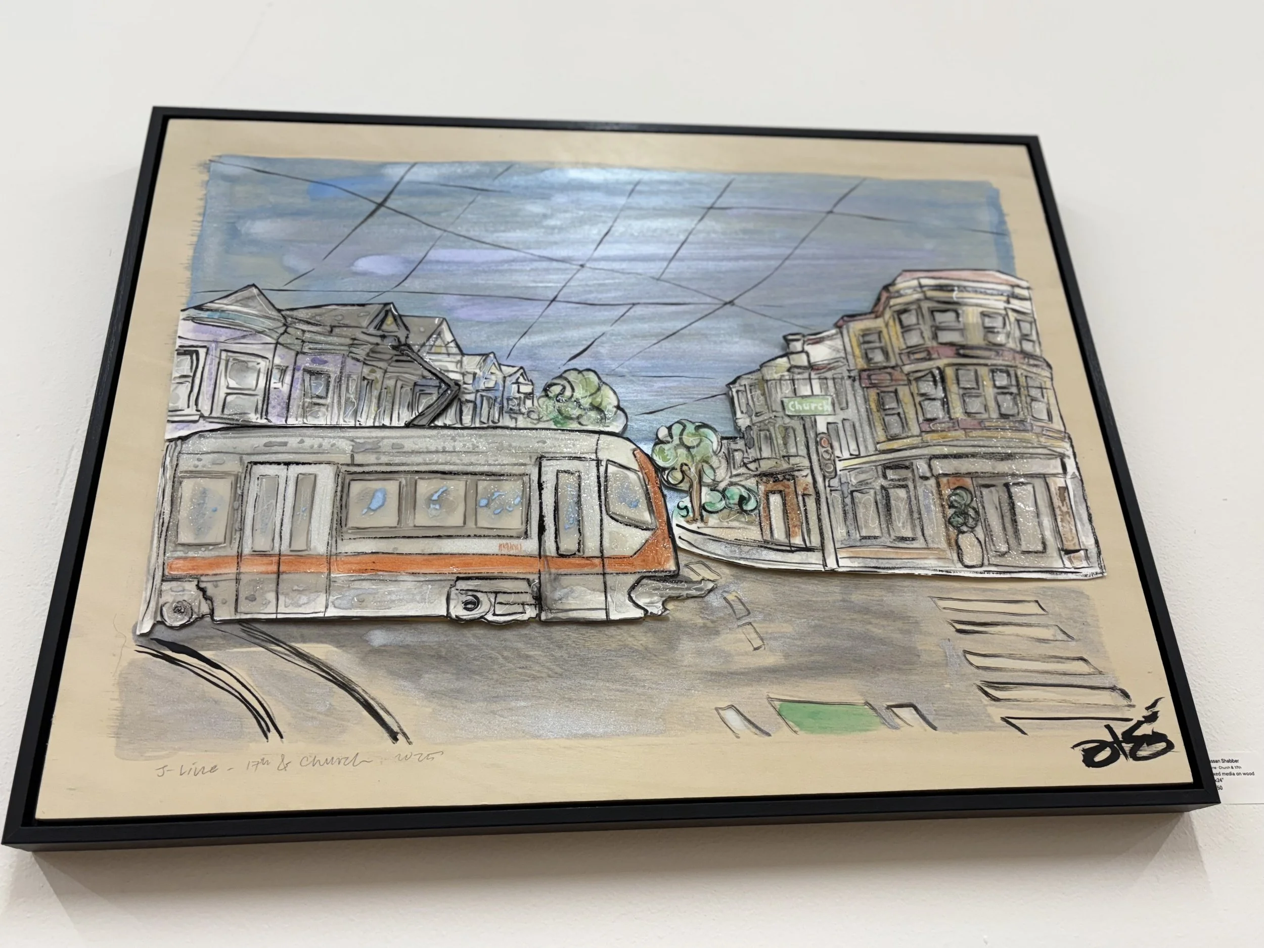 J-Line- 17th & Church (Mixed Media, 18x24")