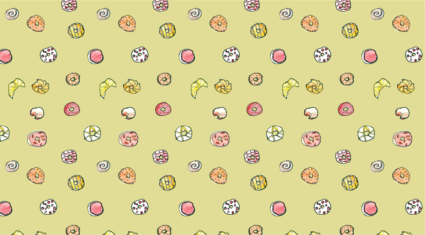 "Sweet" Pattern with Yellow Background