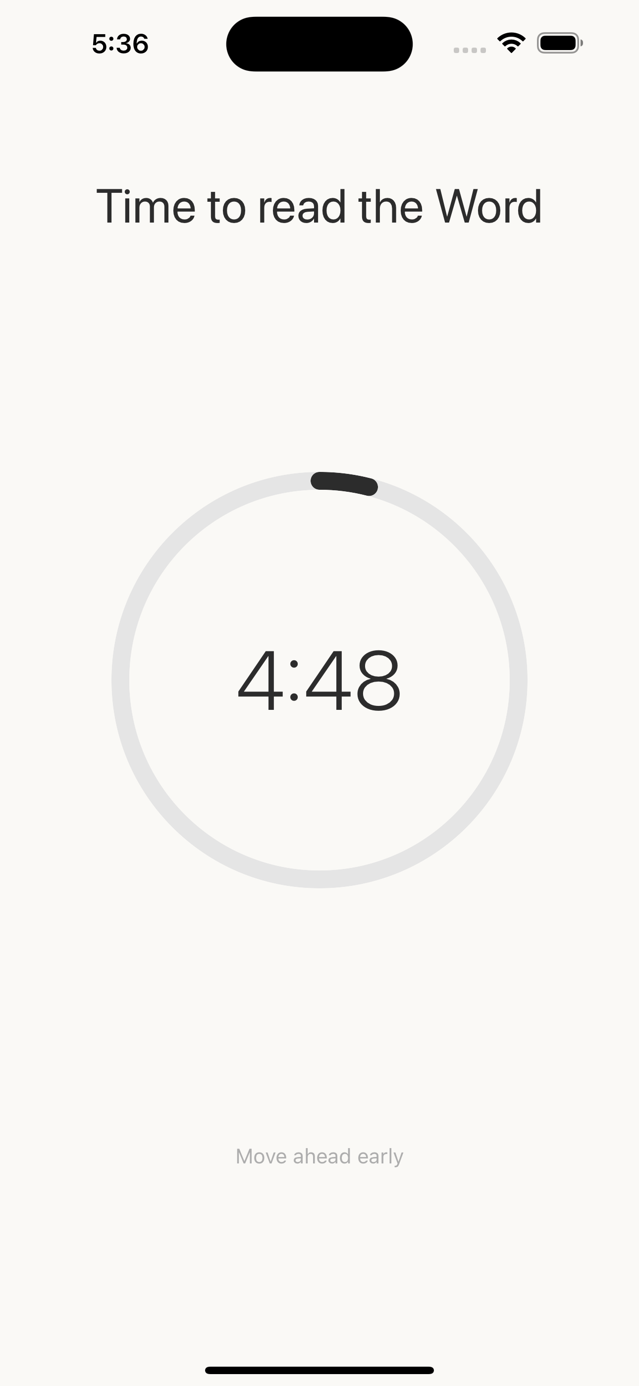 Bible 5-5-5 Word timer - 5-minute countdown for daily Bible reading and Scripture meditation