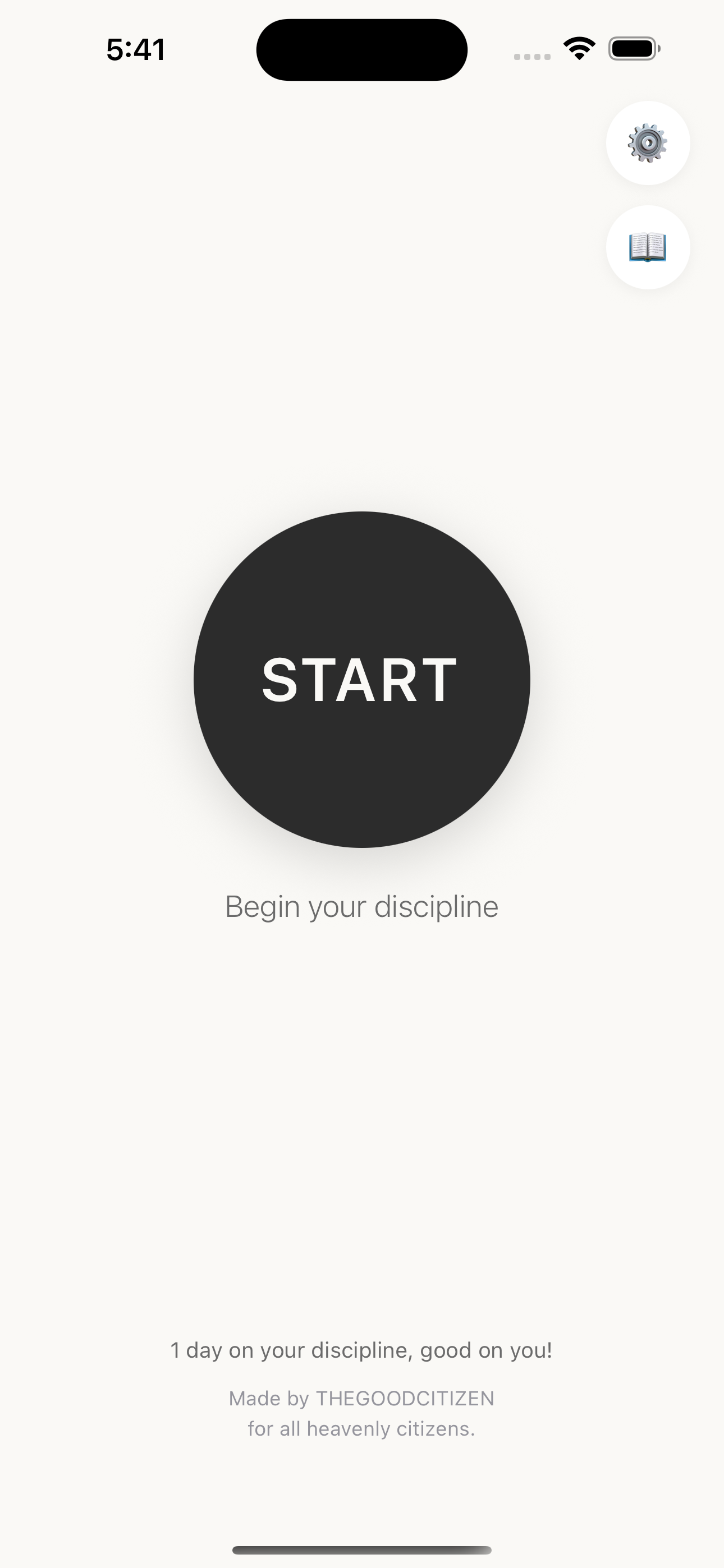 Bible 5-5-5 home screen - Start your daily spiritual discipline with 5 minutes of prayer, Word, and silence