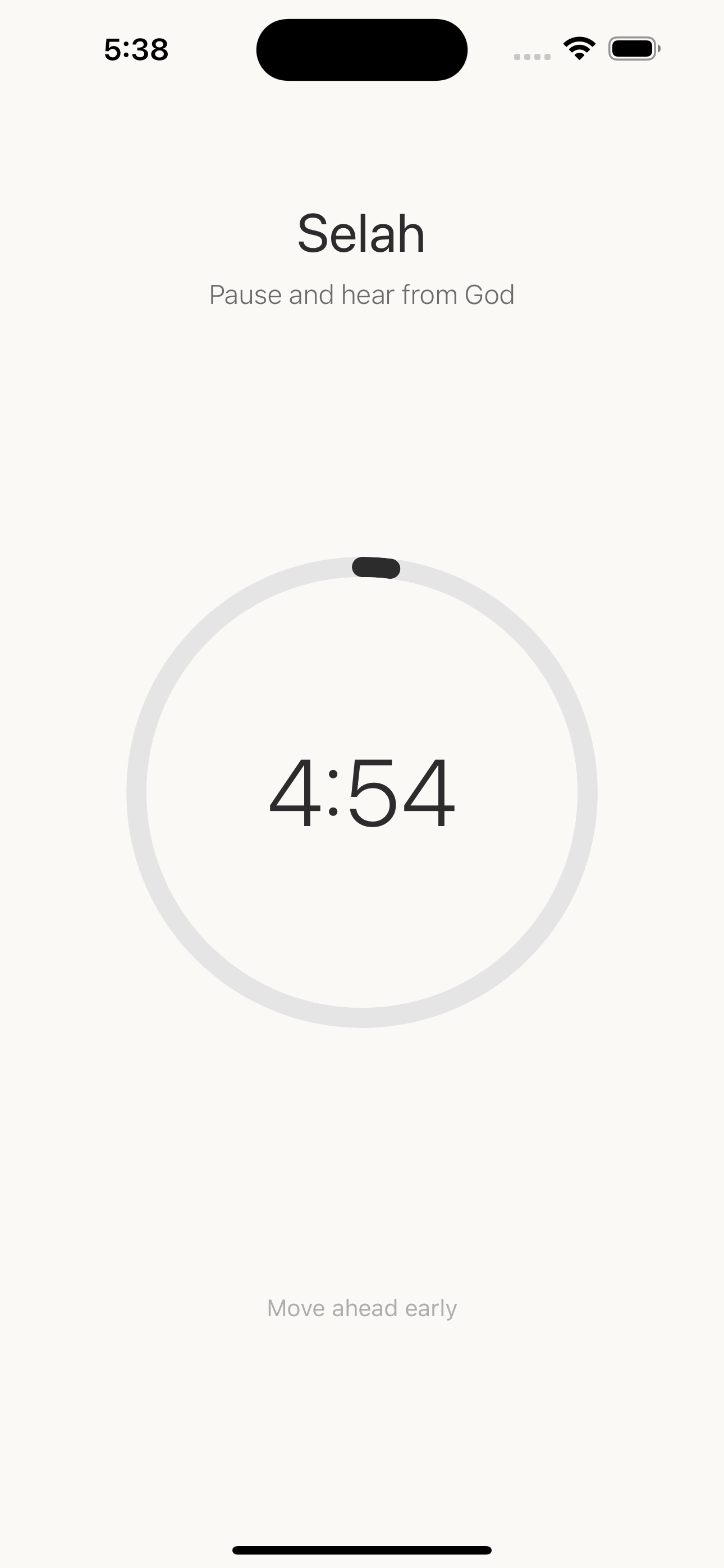 Bible 5-5-5 meditation timer - 5 minutes of silence and stillness to hear from God