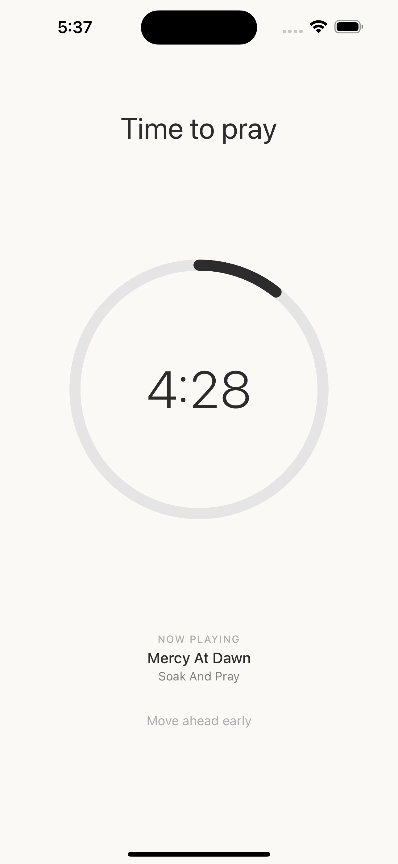 Bible 5-5-5 prayer timer with worship music - 5 minutes of guided prayer time