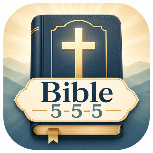 Bible 5-5-5 app icon - Daily spiritual discipline timer for Christian prayer, Bible reading, and meditation