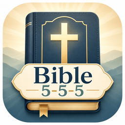 Bible 5-5-5 app icon - Daily spiritual discipline timer for Christian prayer, Bible reading, and meditation