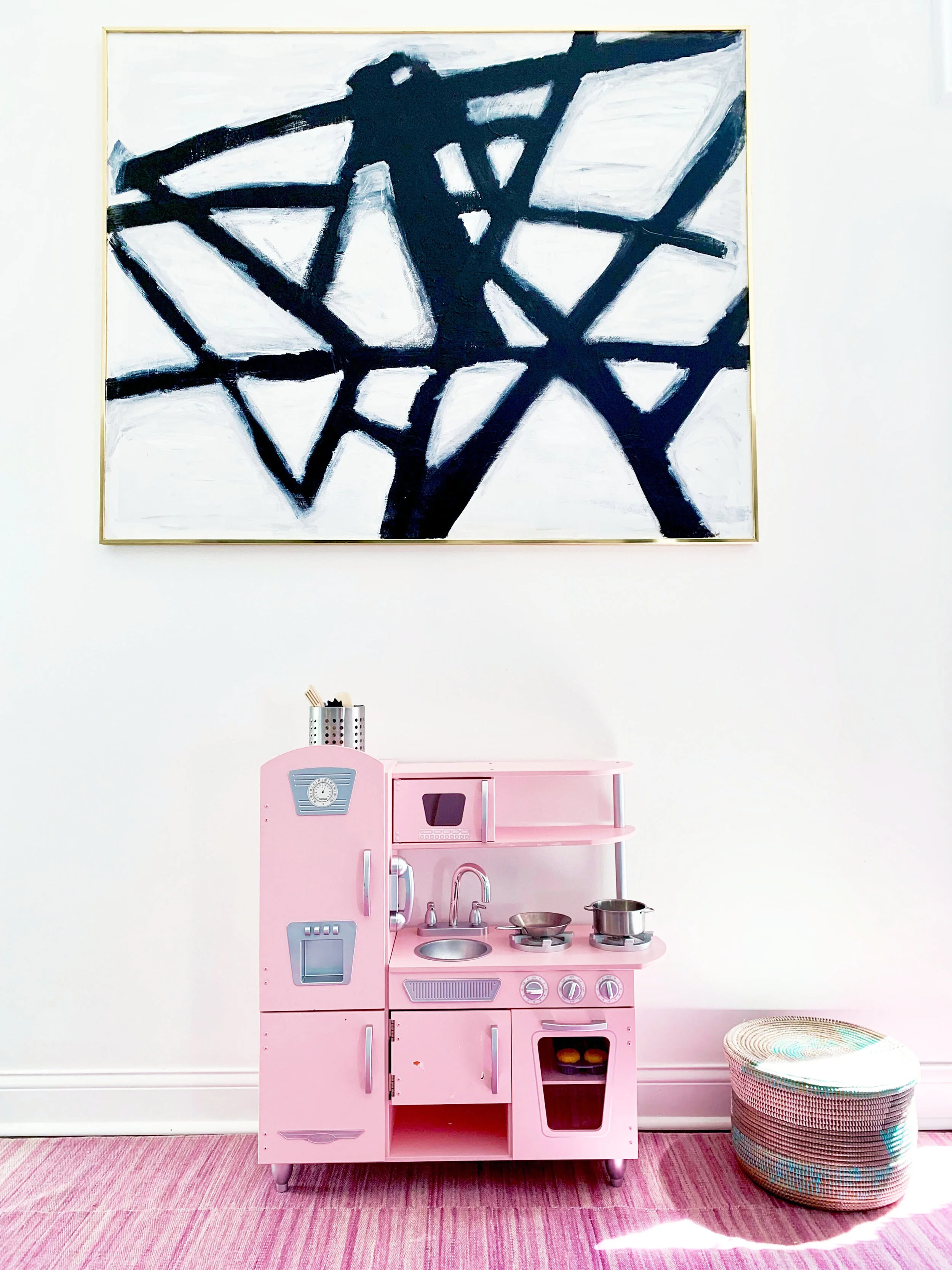 Kid's Pink Modern Play Kitchen
