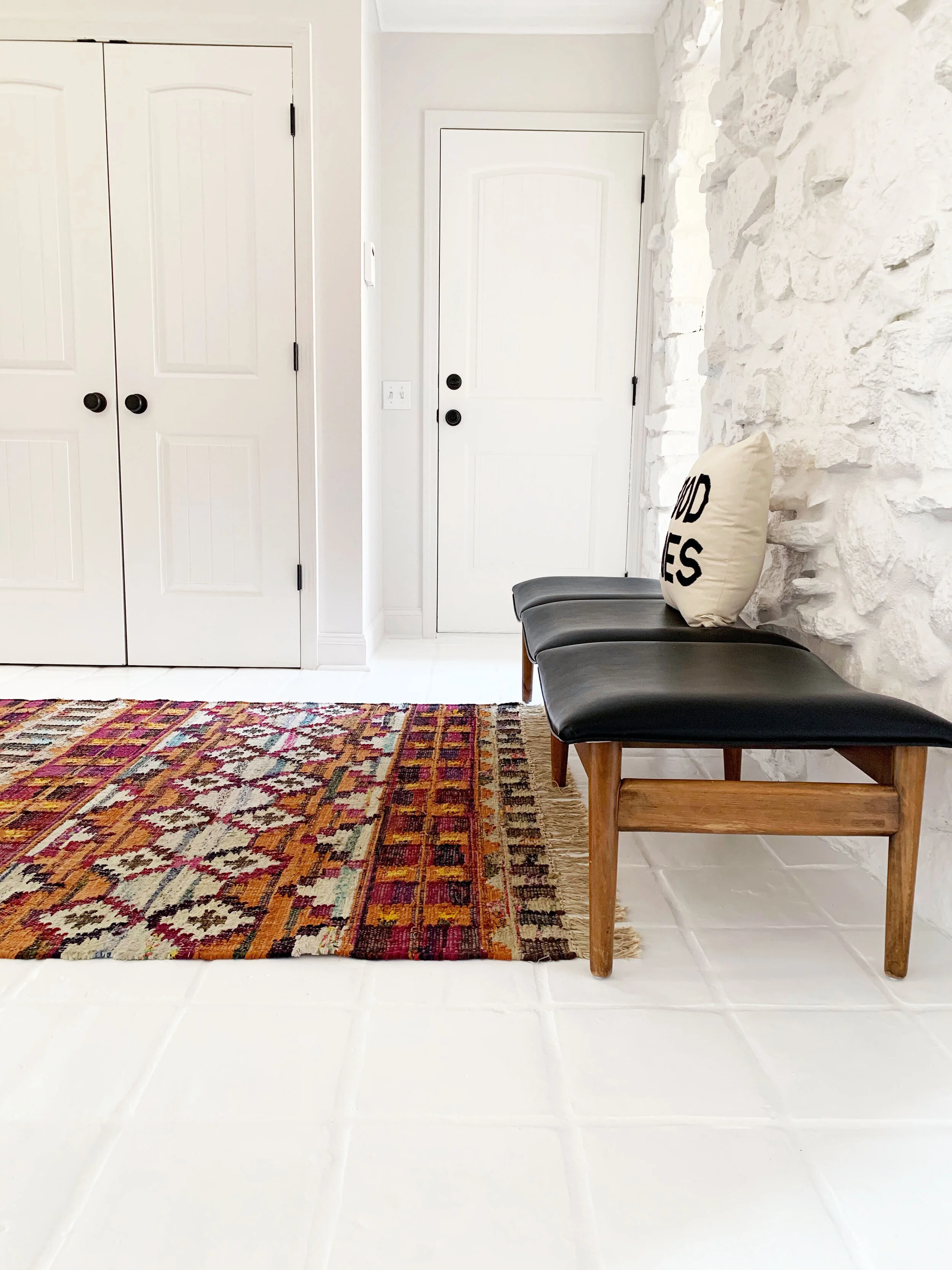 Entryway Makeover: DIY Painted Tile