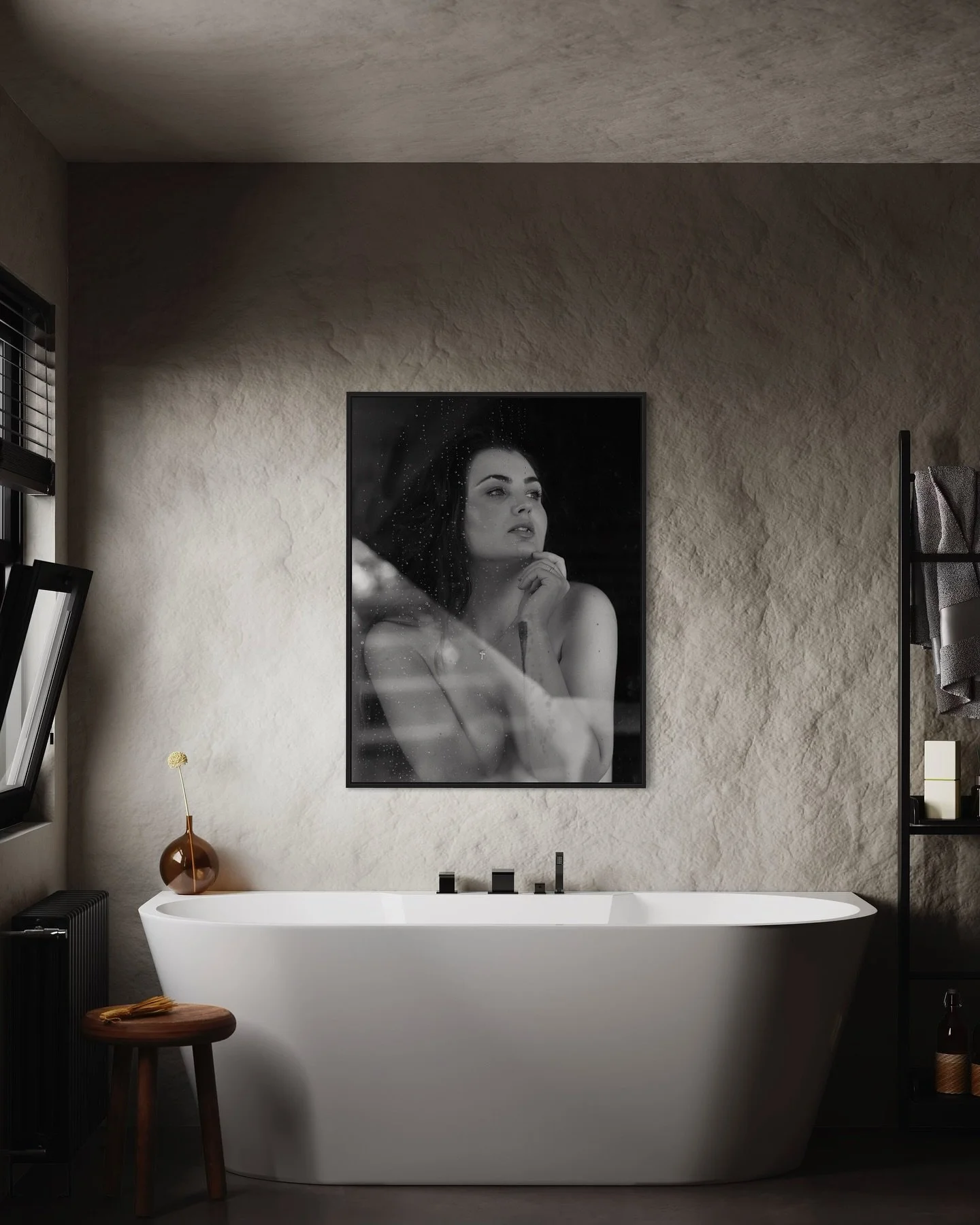Ein Blick, ein Gedanke, ein Gef&uuml;hl. Festgehalten f&uuml;r immer. 🖤  Model: @___terezzaaa___  Foto: @jstanonik_photo_graphic #fineartphotography  #kunstanderwand #fotokunst #artprint #minimalinterior #bathroomdecor #artlover #monochromelove #aes