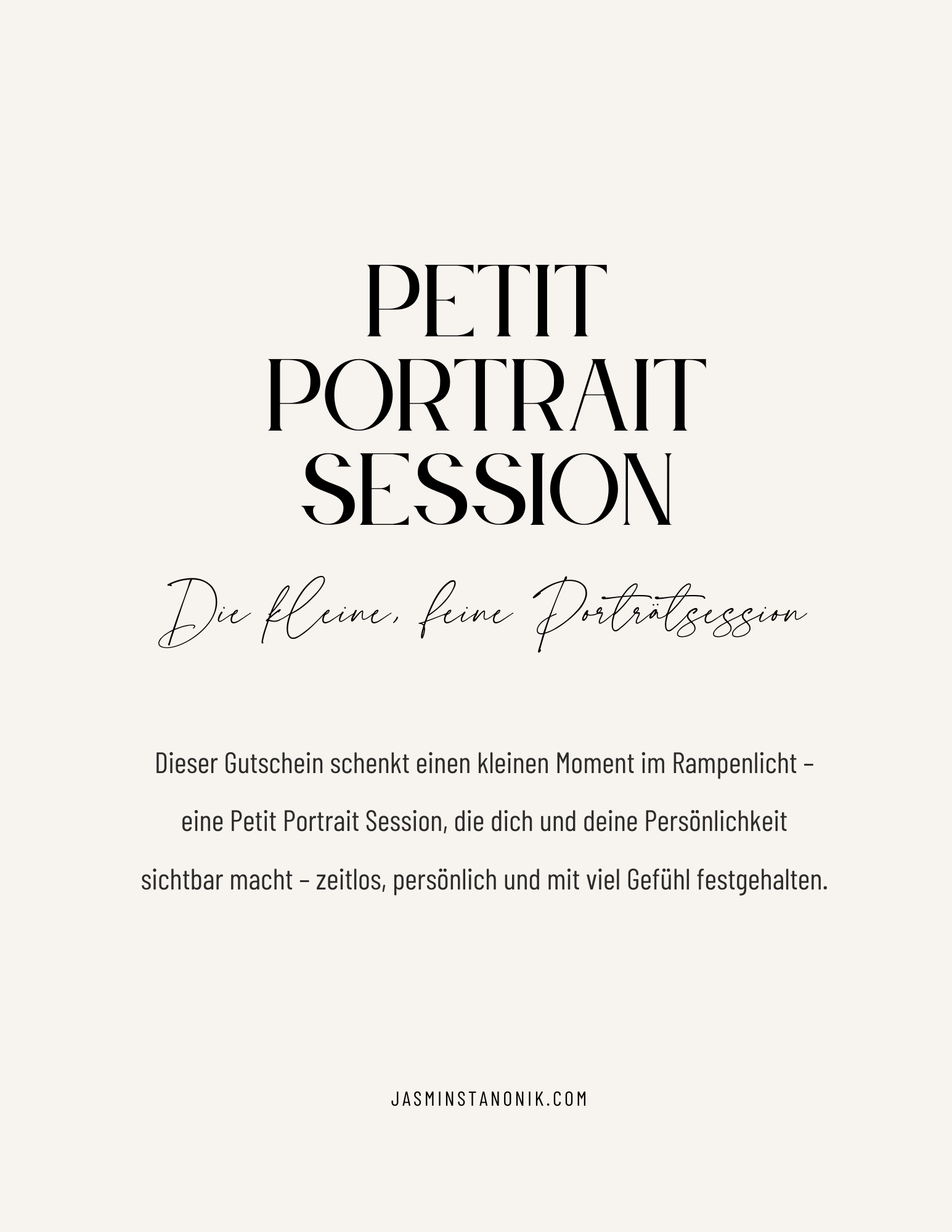 Digitaler GUTSCHEIN - Petit-Portrait Session
