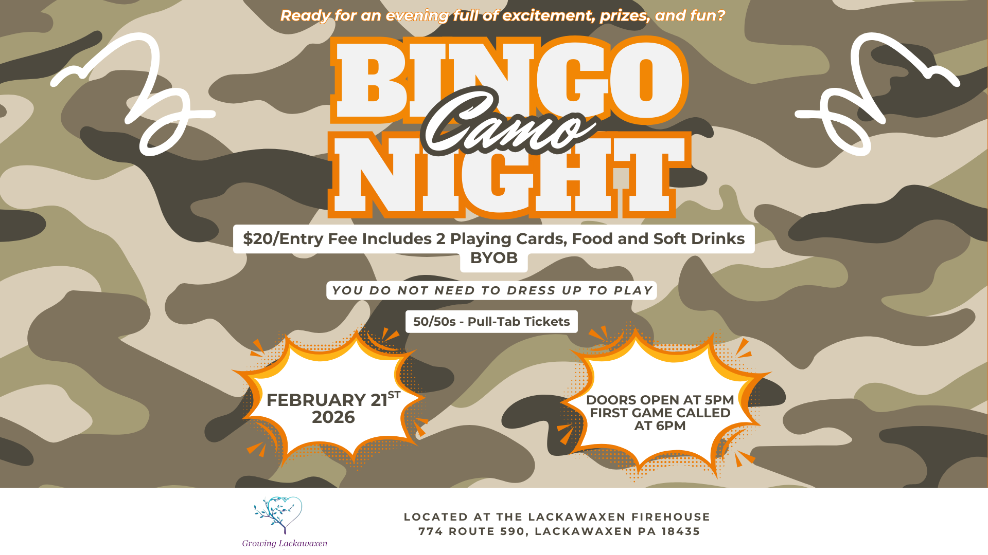 Camo Bingo Night