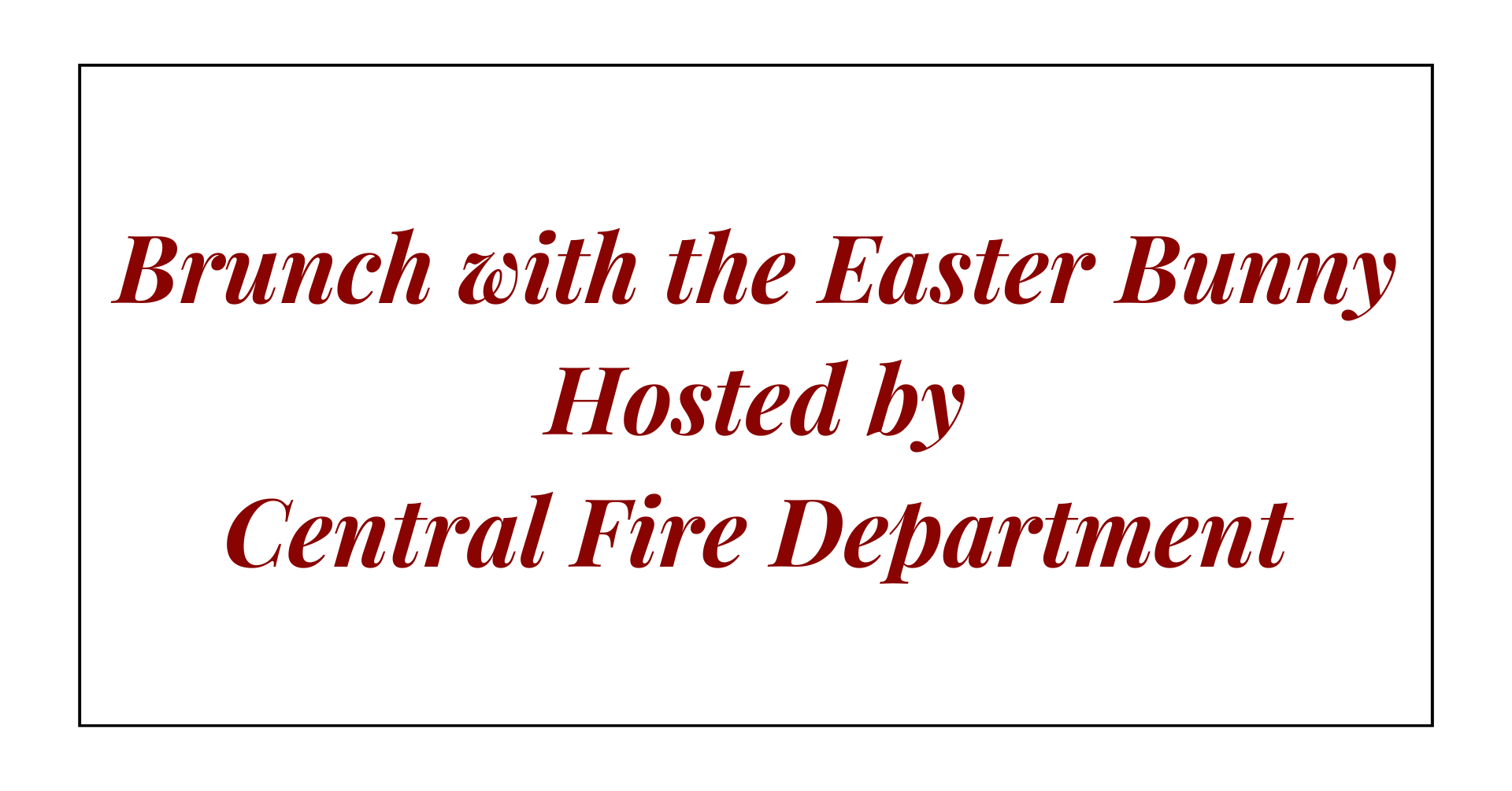 Brunch with the Easter Bunny