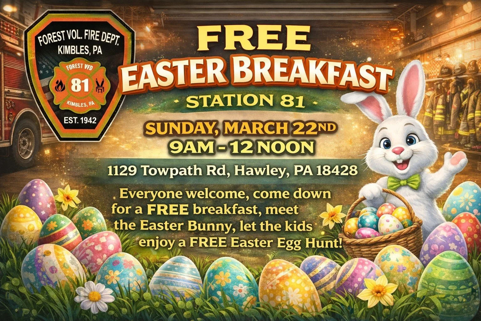Forest Fire Department Easter Egg Hunt and Breakfast