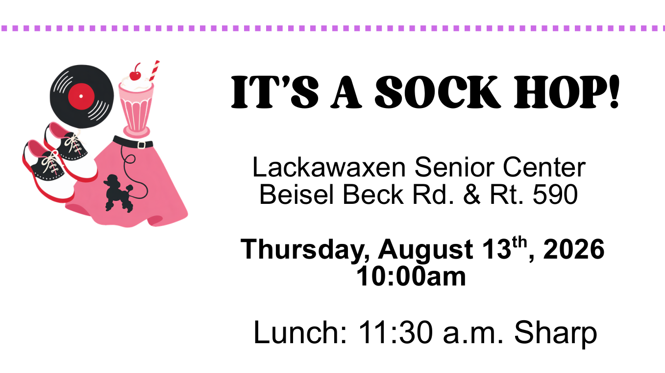 Sock Hop at Lackawaxen Senior Center