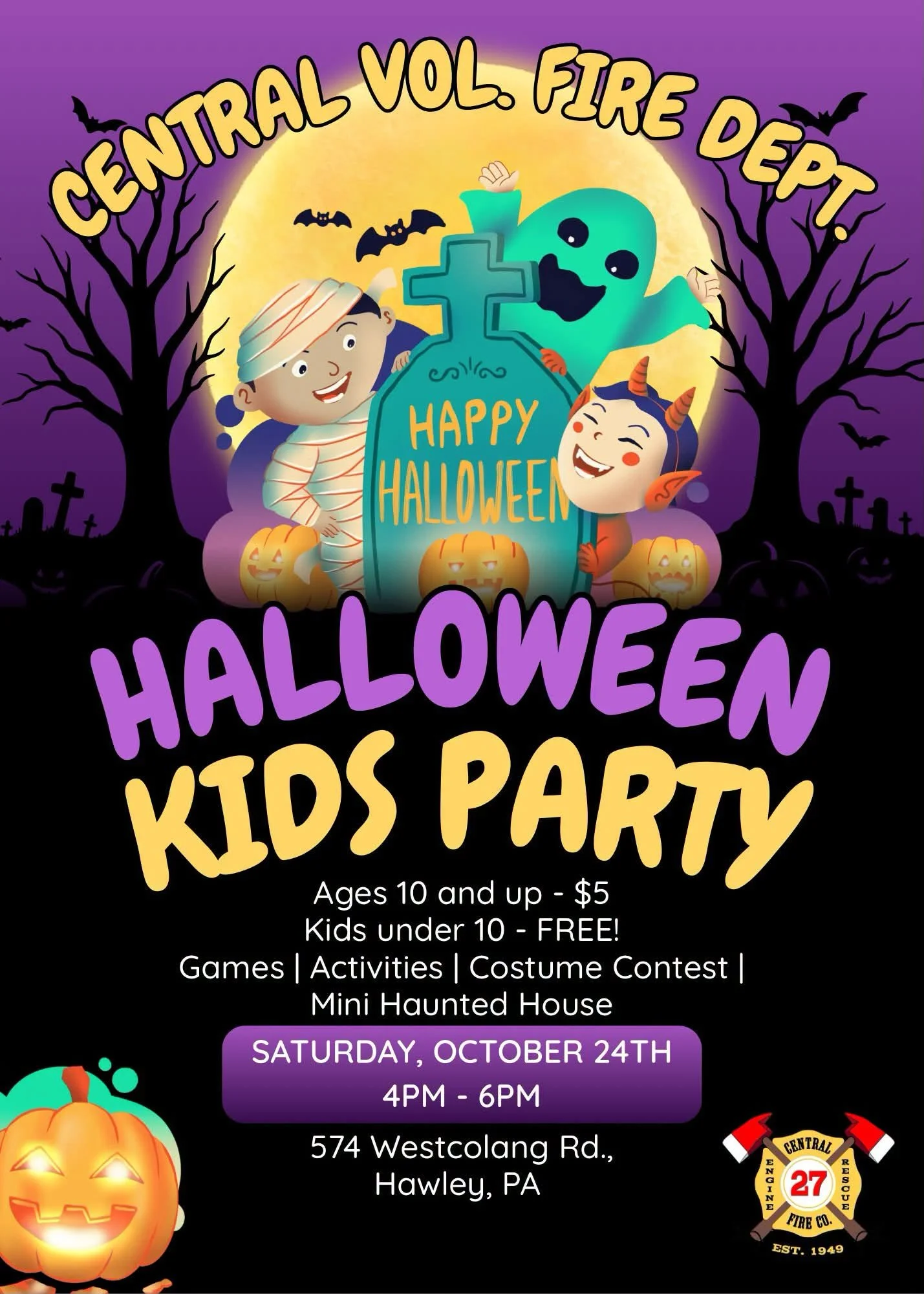 Central Fire Department’s Kid’s Halloween Party