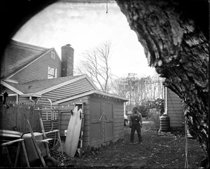 Eugene Cole, Self Portrait, Surfboard Shed