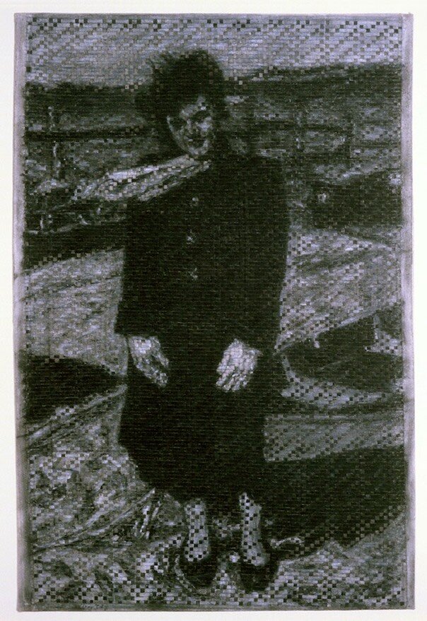 Gail Skudera,  Windy Day , 1996, Woven mixed media, 39" x 30", $5000. 