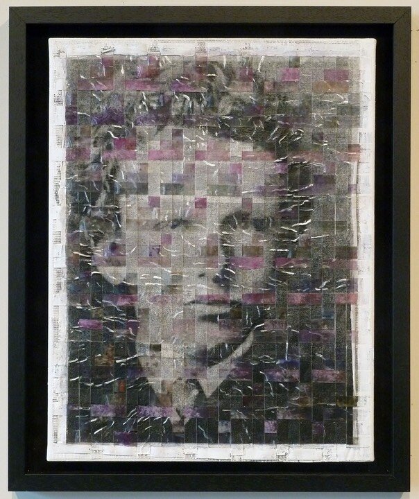  Gail Skudera,  Lavendar Vincent , 2014, Woven mixed media, 20" x 16",$1,200 