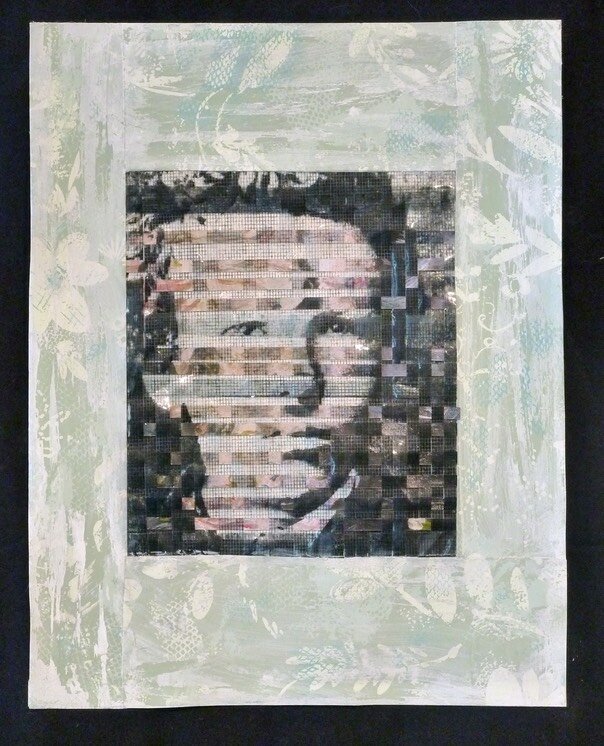  Gail Skudera,&nbsp; Undercurrent Vincent , 2016, Woven mixed media, 18" x 12", $1,200. 