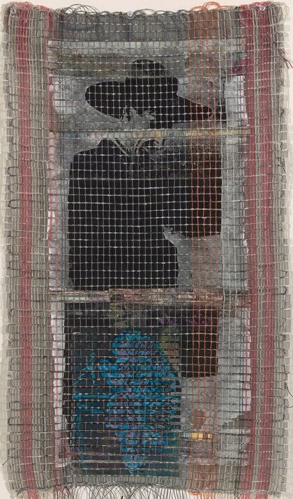  Gail Skudera,  Boutonnier , 2016, Woven mixed media, 30" x 22", $1,500 