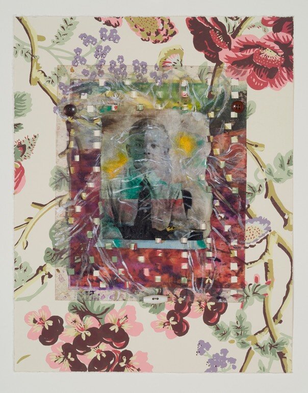  Gail Skudera,&nbsp; Flying Carpet Portrait , 2011, Mixed media, 14" x 11", $900. 
