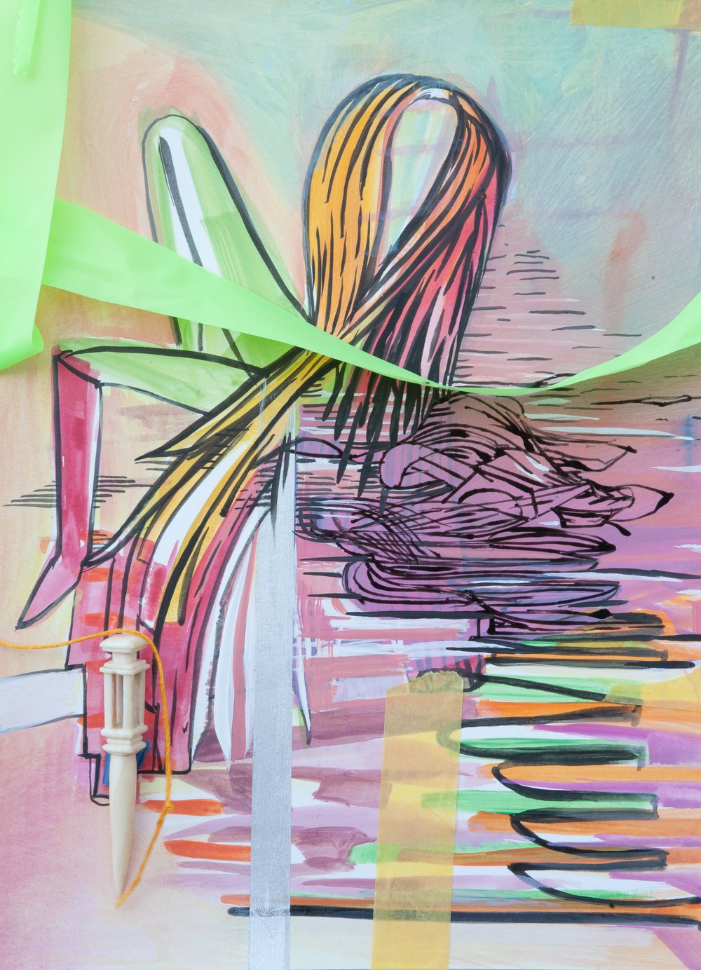  Sara Stites,  Green Ribbon , 2020, Archival pigment print 