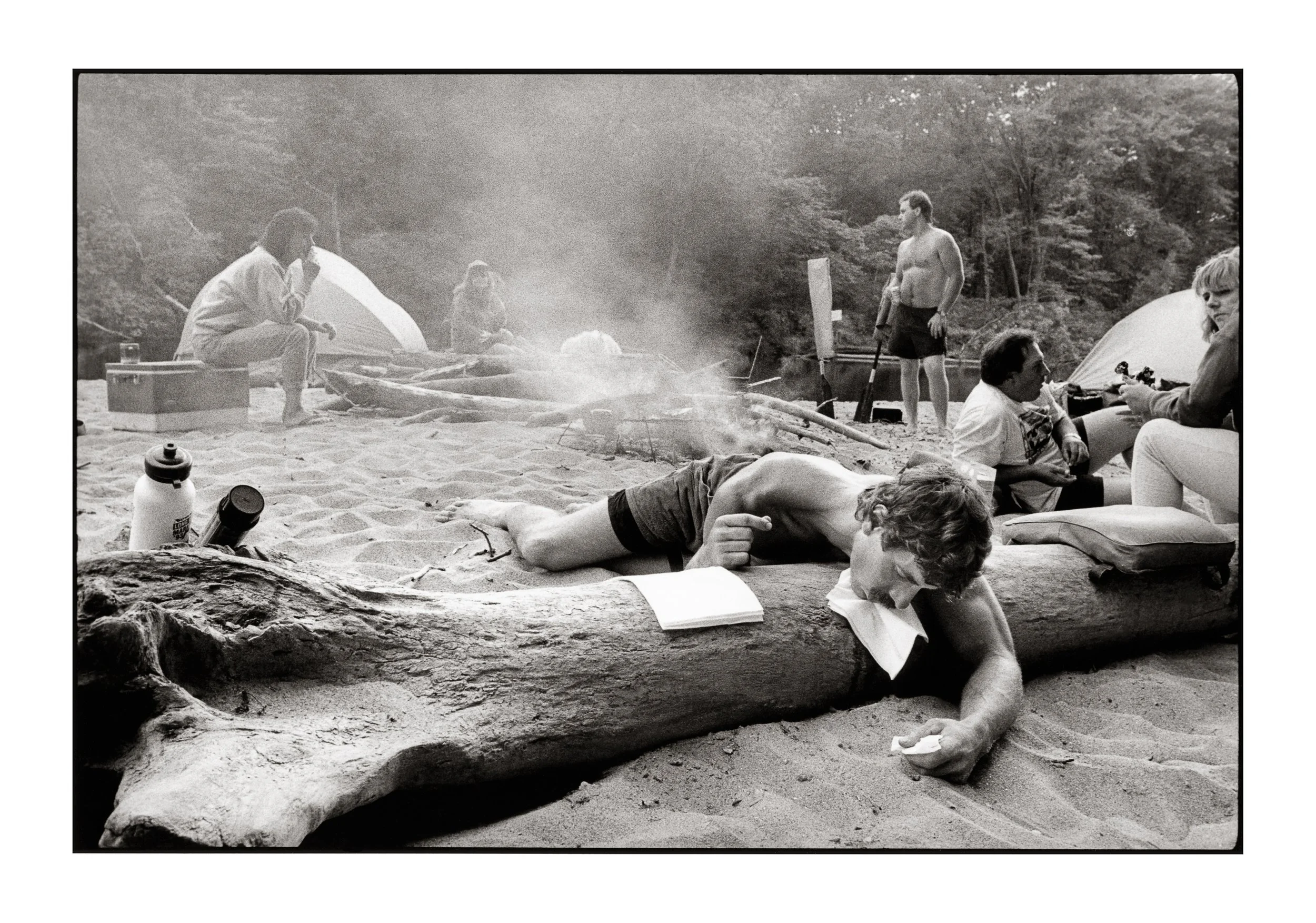 Melonie Bennett, Steve Passed Out, Saco River Canoe Trip, 1/10, 1997, Inkjet Print, 24 x 33 inches, $1,750