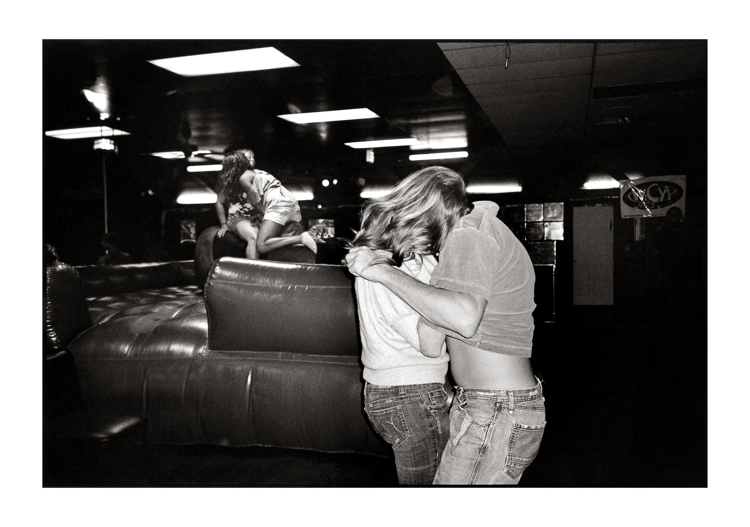 Melonie Bennett, Kissing Couples, Mechanical Bull Night, Memory Lane Music Hall, 1/10, 2010, Inkjet Print, 24 x 33 inches, $ 1,750