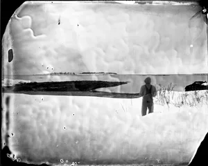 Eugene Cole, Self Portrait, Richmond Island from Kettle Cove