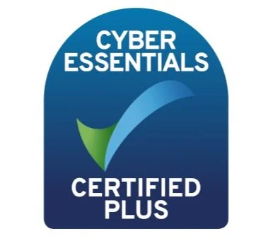 Cyber Essentials Certified Plus badge with a checkmark.
