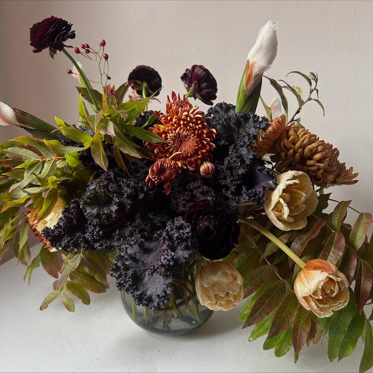 Feeling the change of the seasons with these rich shades of burnt orange, burgundy and brown.