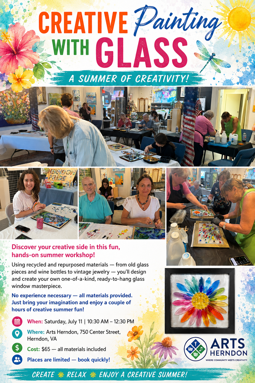 Creative Painting  With Glass -A Summer of Creativity!