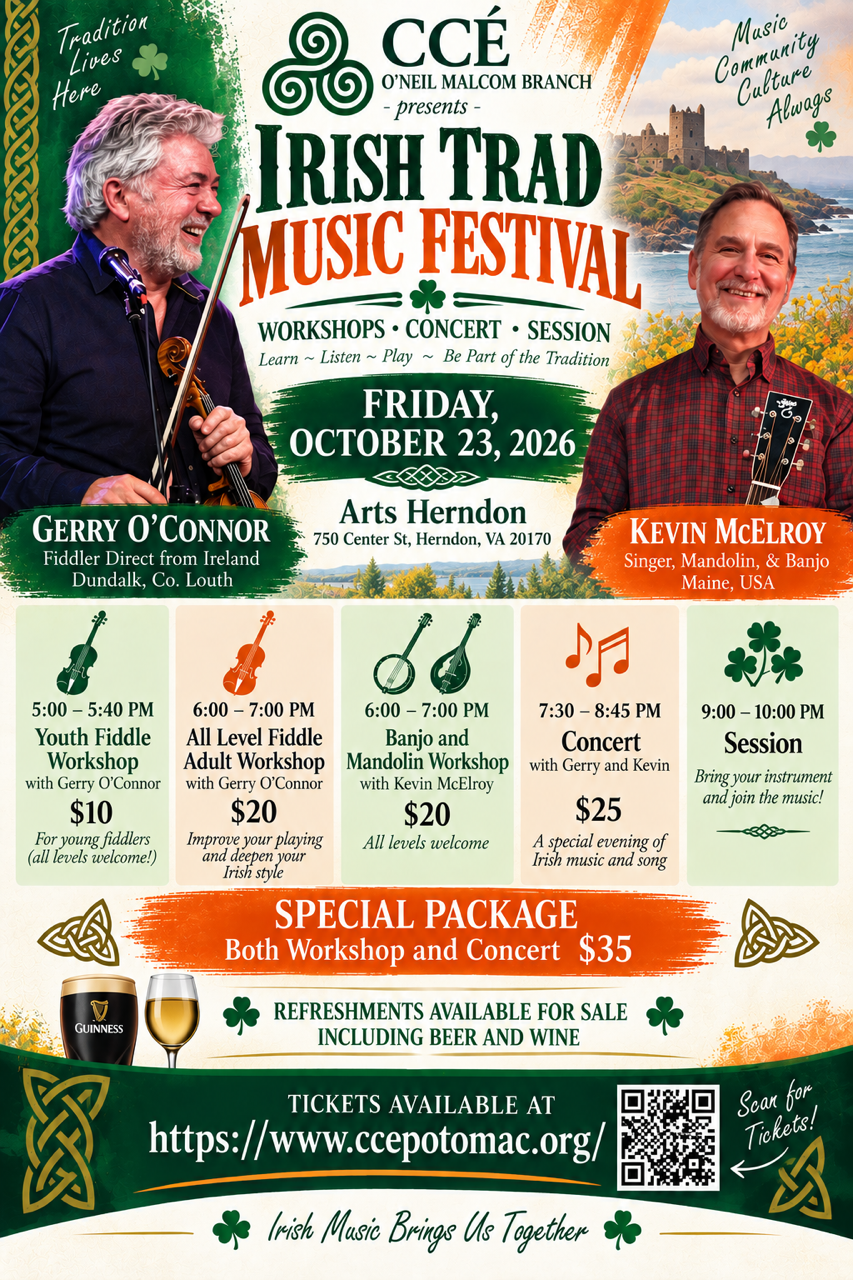 Irish Trad Music Festival (CCÉ O’Neil Malcom Branch)