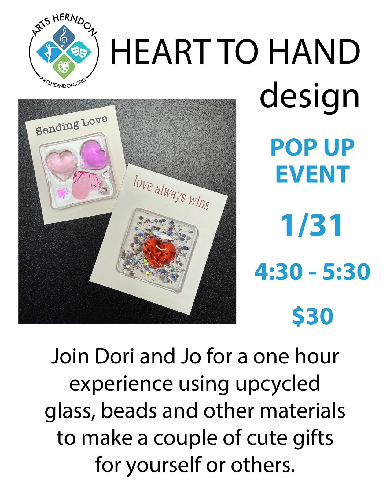 Heart to Hand Design Pop-Up Event — Arts Herndon