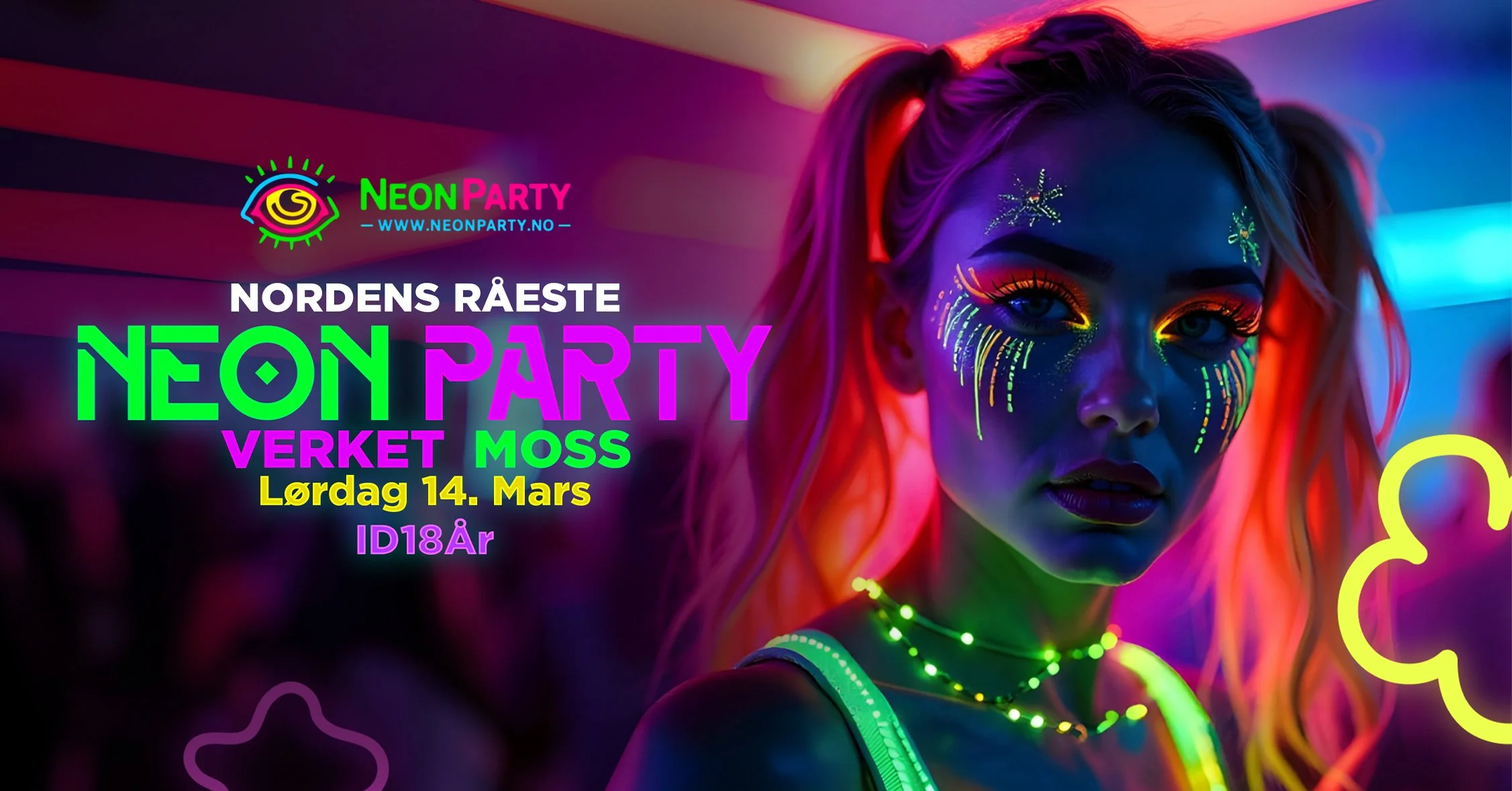Neonparty på Verket Scene