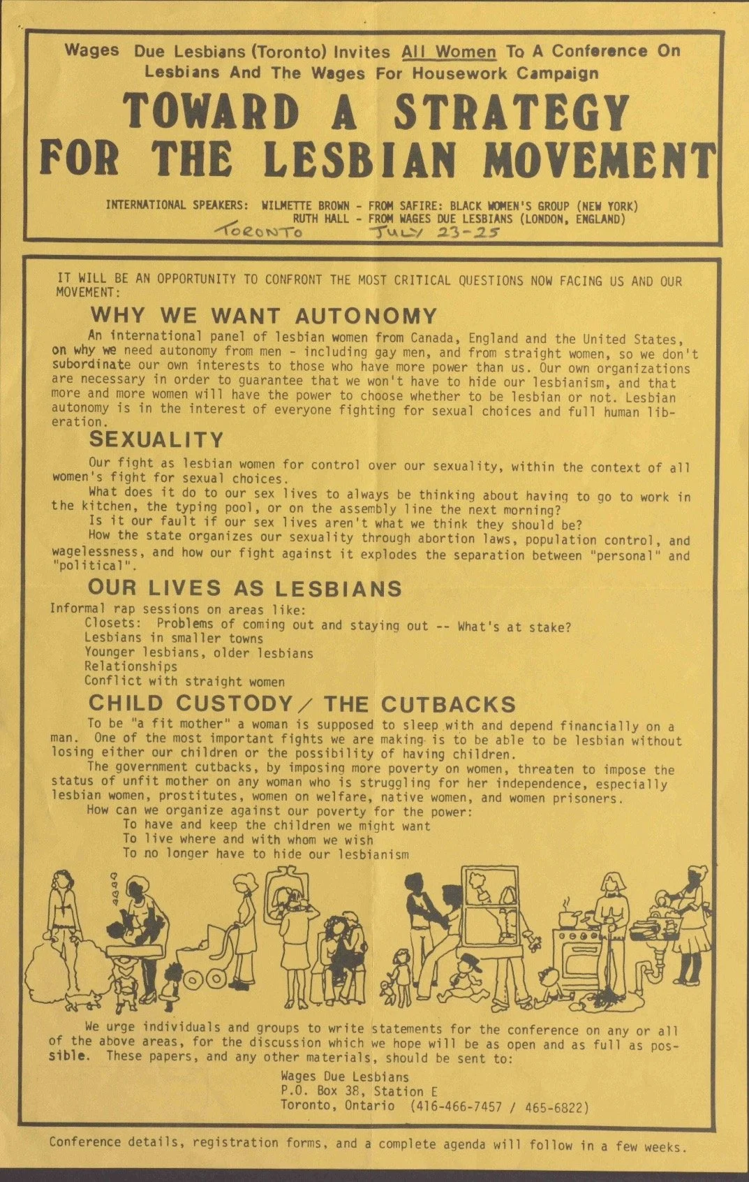 Wages Due Lesbians, Wages for Housework Committee. November 10, 1975-October 11, 1985. MS Organization Files from the Lesbian Herstory Archives ORGFIL1525. Lesbian Herstory Archives. Archives of Sexuality and Gender.