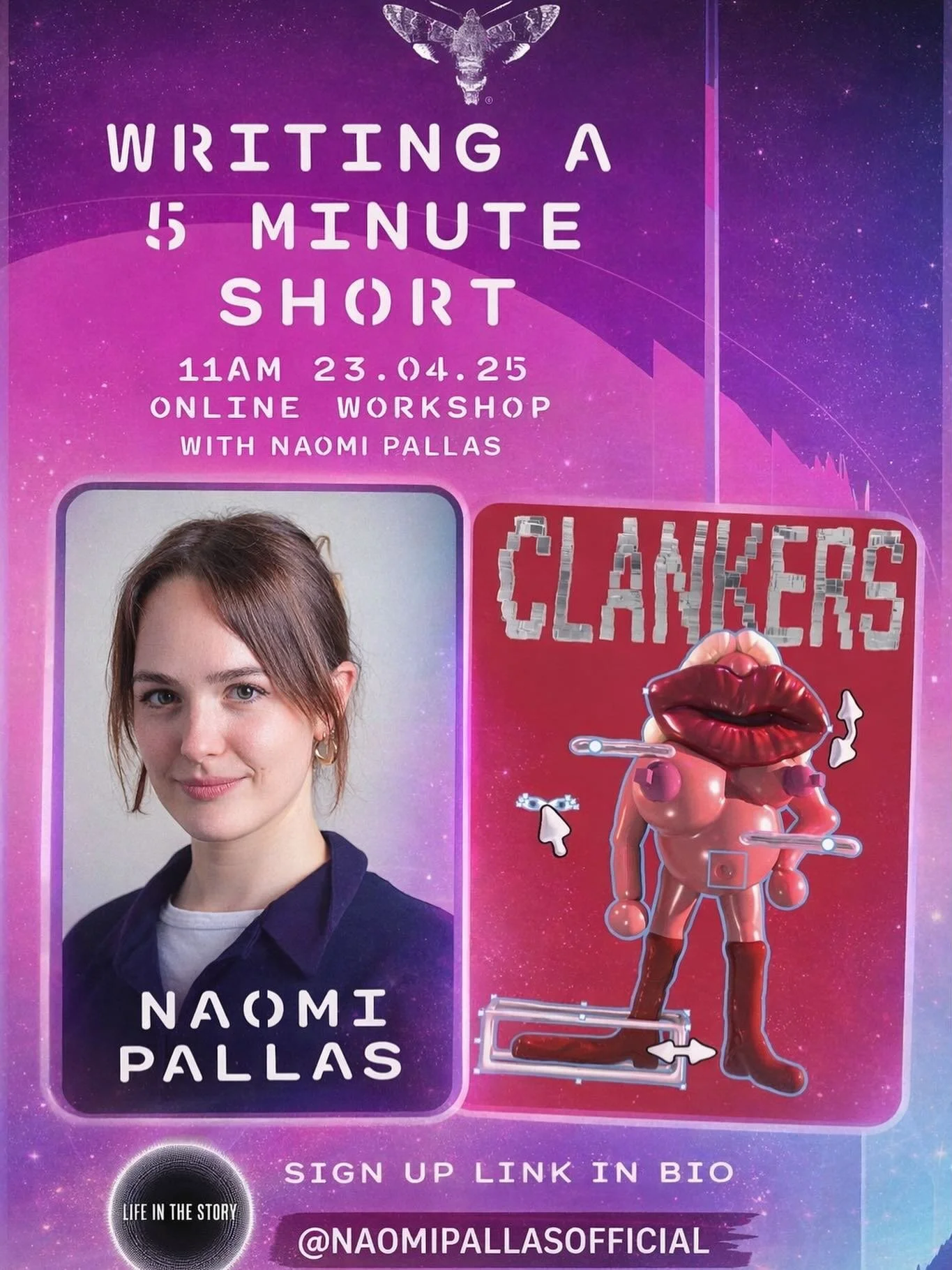 In preparation for the new Yarns brief Nostalgia, join me and Yarns 2025 winner Naomi Pallas for an online workshop on writing a compelling 5-minute short.

We&rsquo;ll be talking:

&bull; Practical approaches to writing a 5-minute film
&bull; Screen