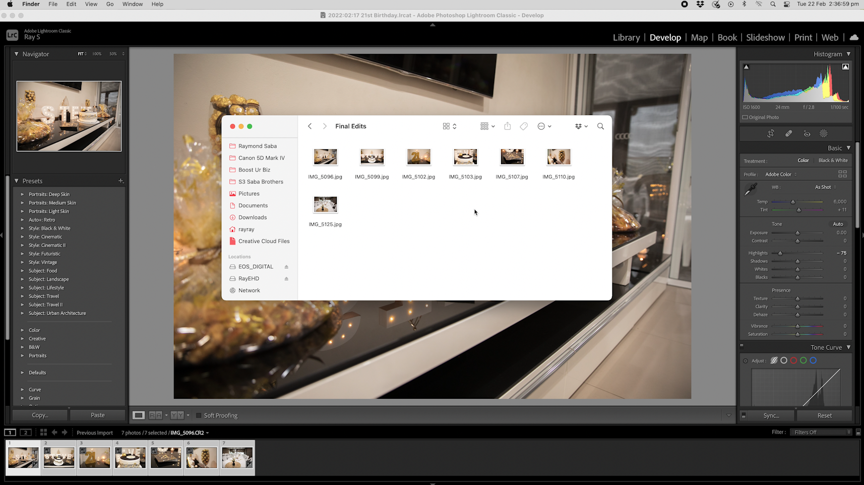 Sending photos to client. Editing photos. Google Drive or Dropbox