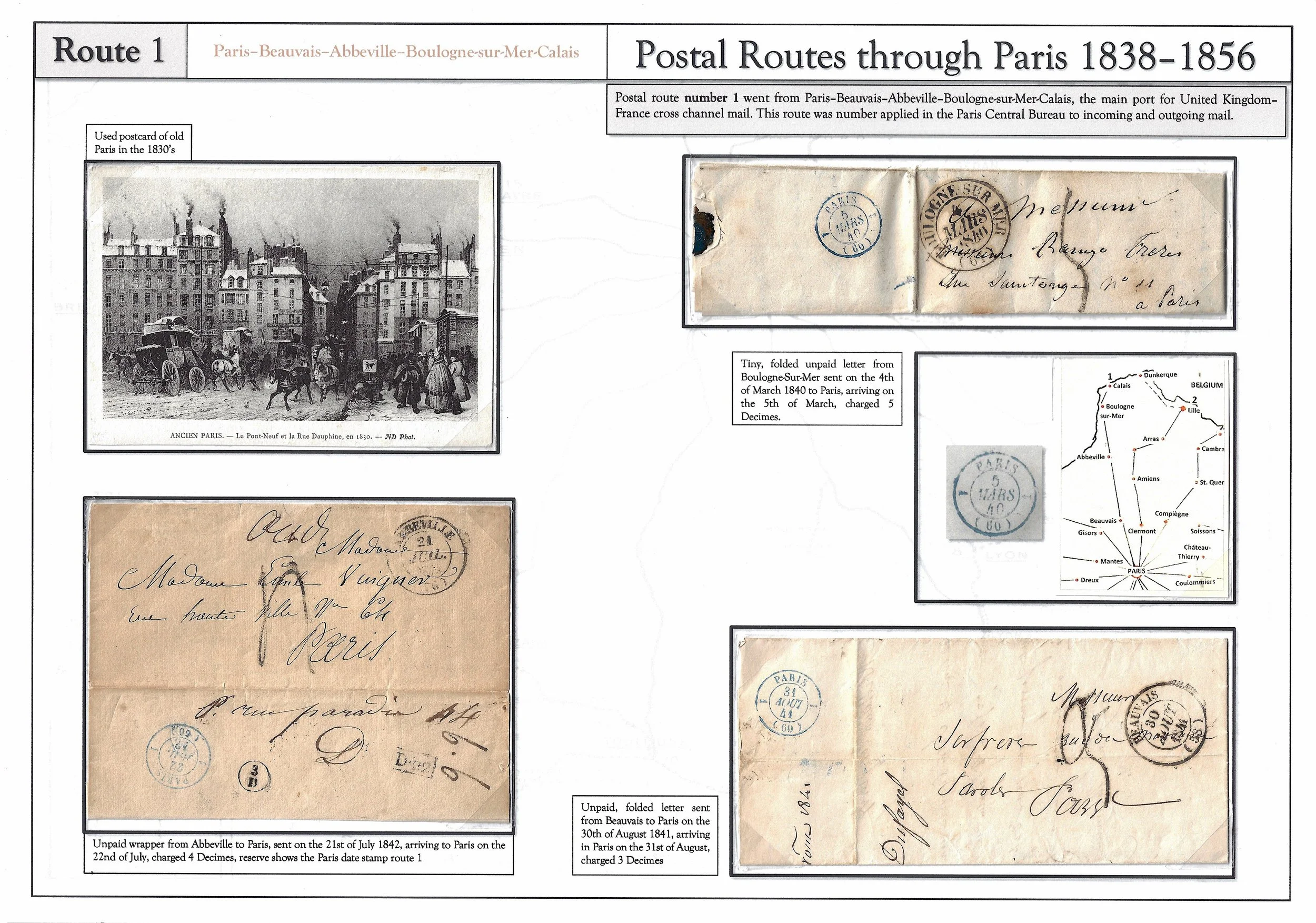 Postal Routes through Paris 1838-1856 / 12.11.2022