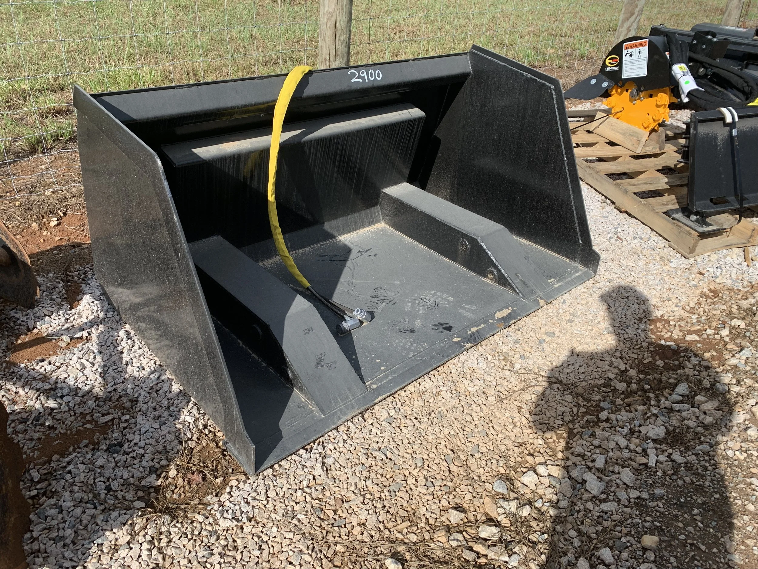 Turkey Litter Quick Dump Bucket for sale by Blue Best Equipment Sales, Richburg, SC.