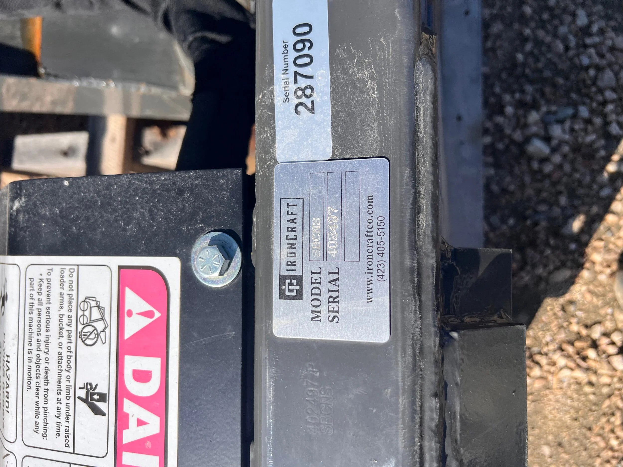 CID Swing Boom Cutter Skid Steer Attachment / Blue Best Equipment Sales / Richburg SC