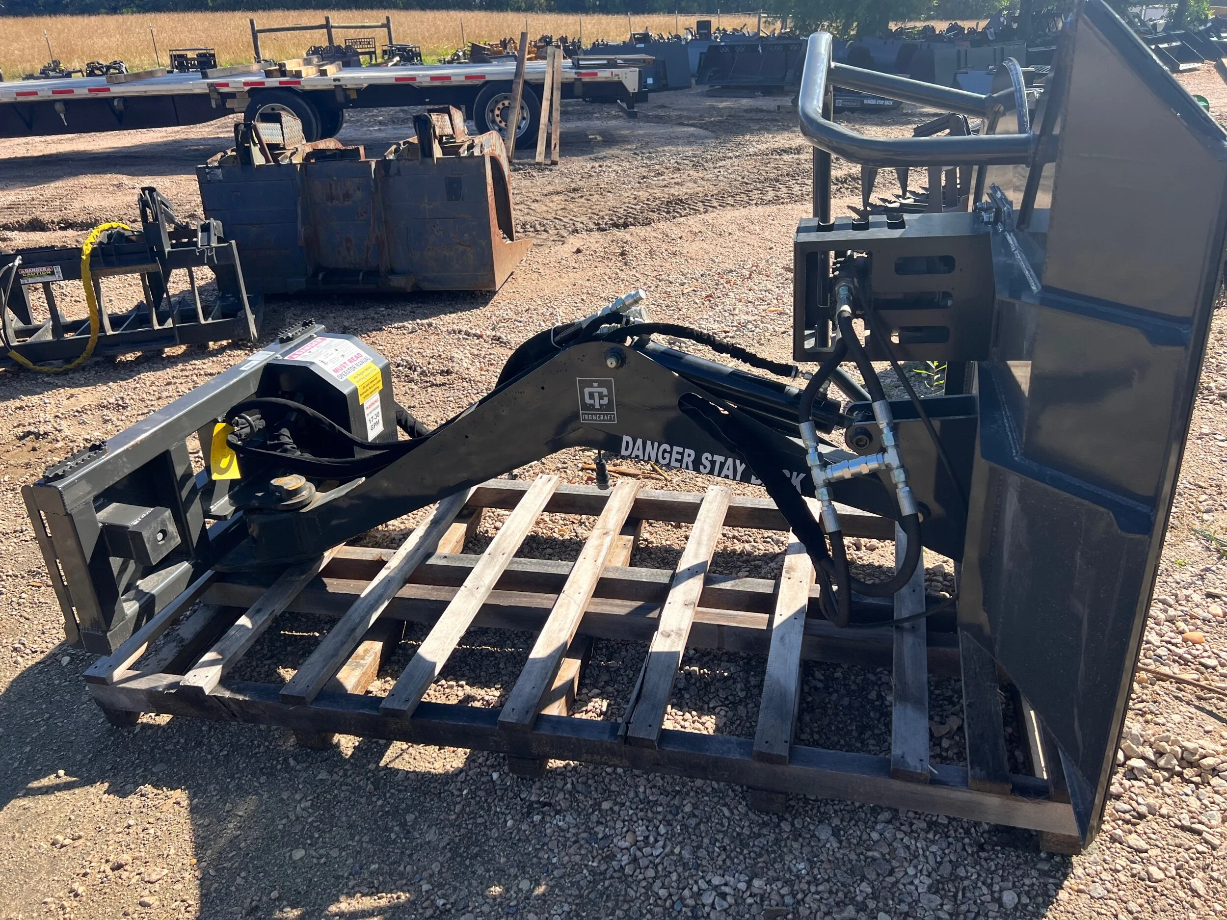 CID Swing Boom Cutter Skid Steer Attachment / Blue Best Equipment Sales / Richburg SC