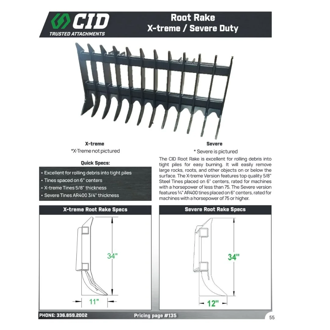 CID Debris Rake Extreme / Blue Best Equipment Sales / Richburg SC