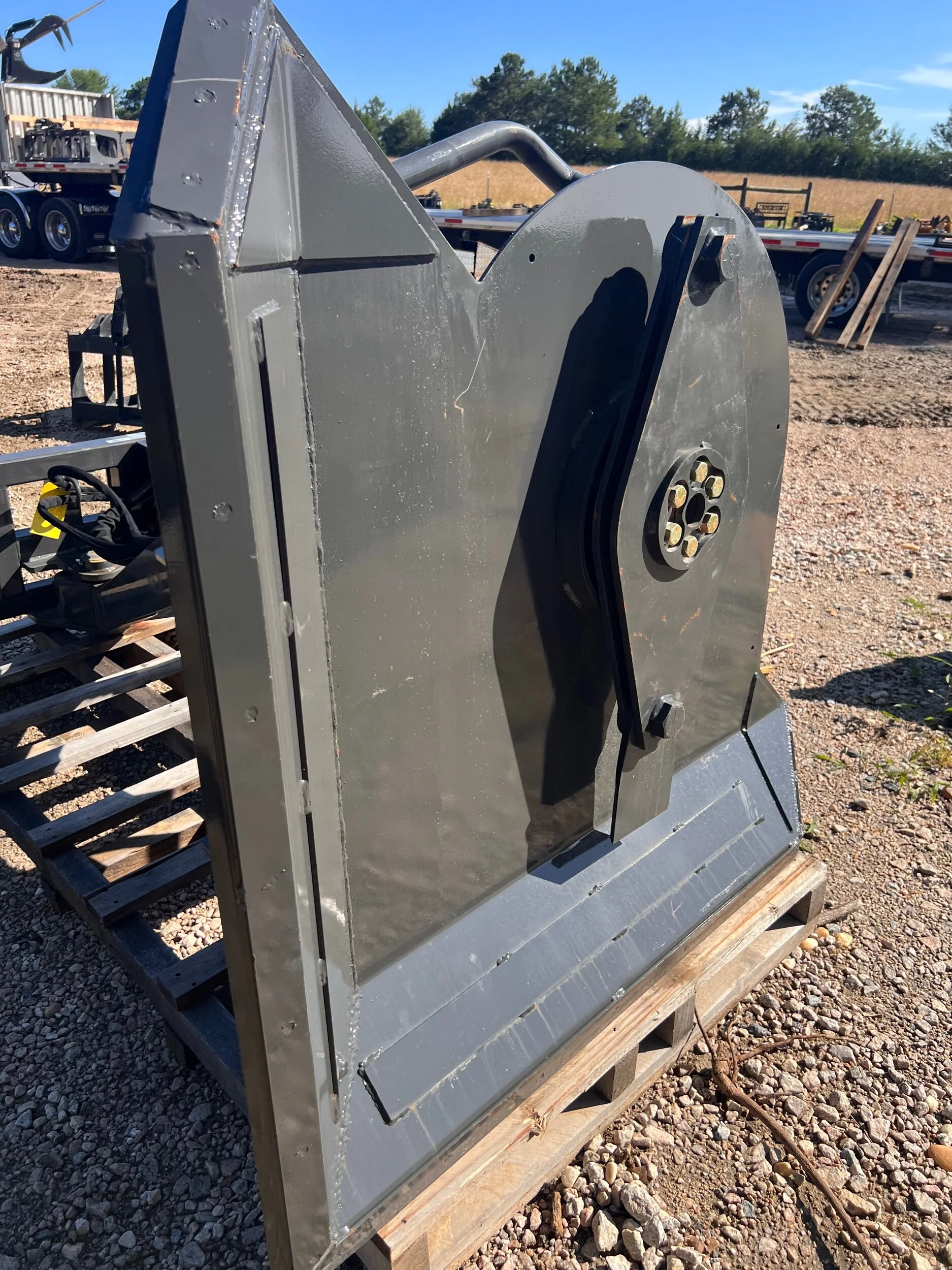 CID Swing Boom Cutter Skid Steer Attachment / Blue Best Equipment Sales / Richburg SC