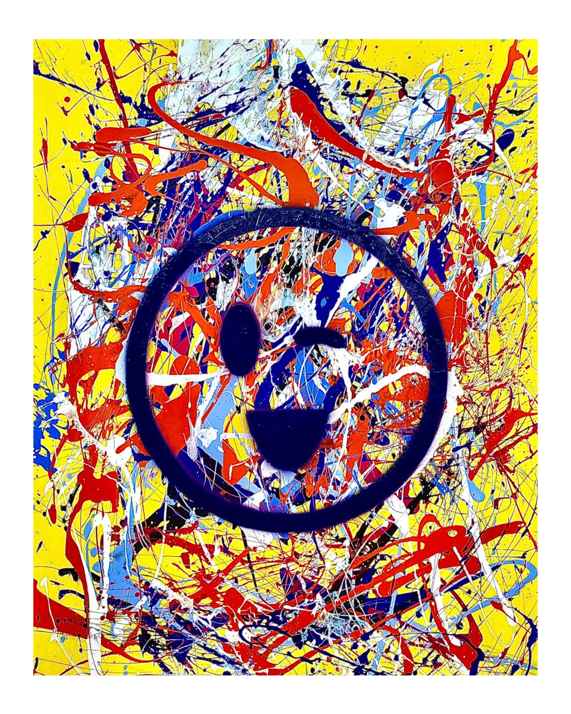 "The Trickster" - Mixed media on canvas - 36”x48”