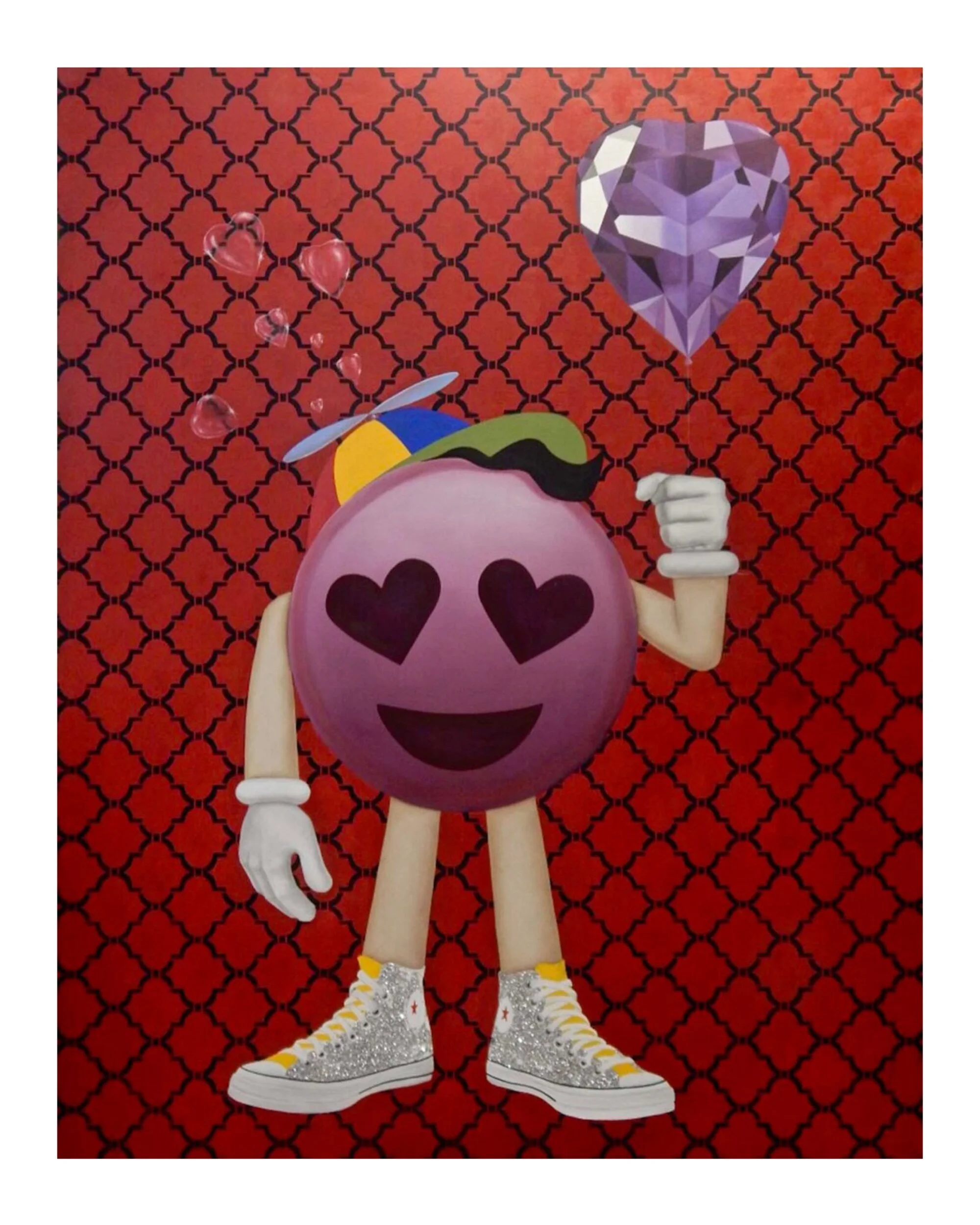 "Childhood Love" - Oil and Glitter on Canvas
- 60”x48”