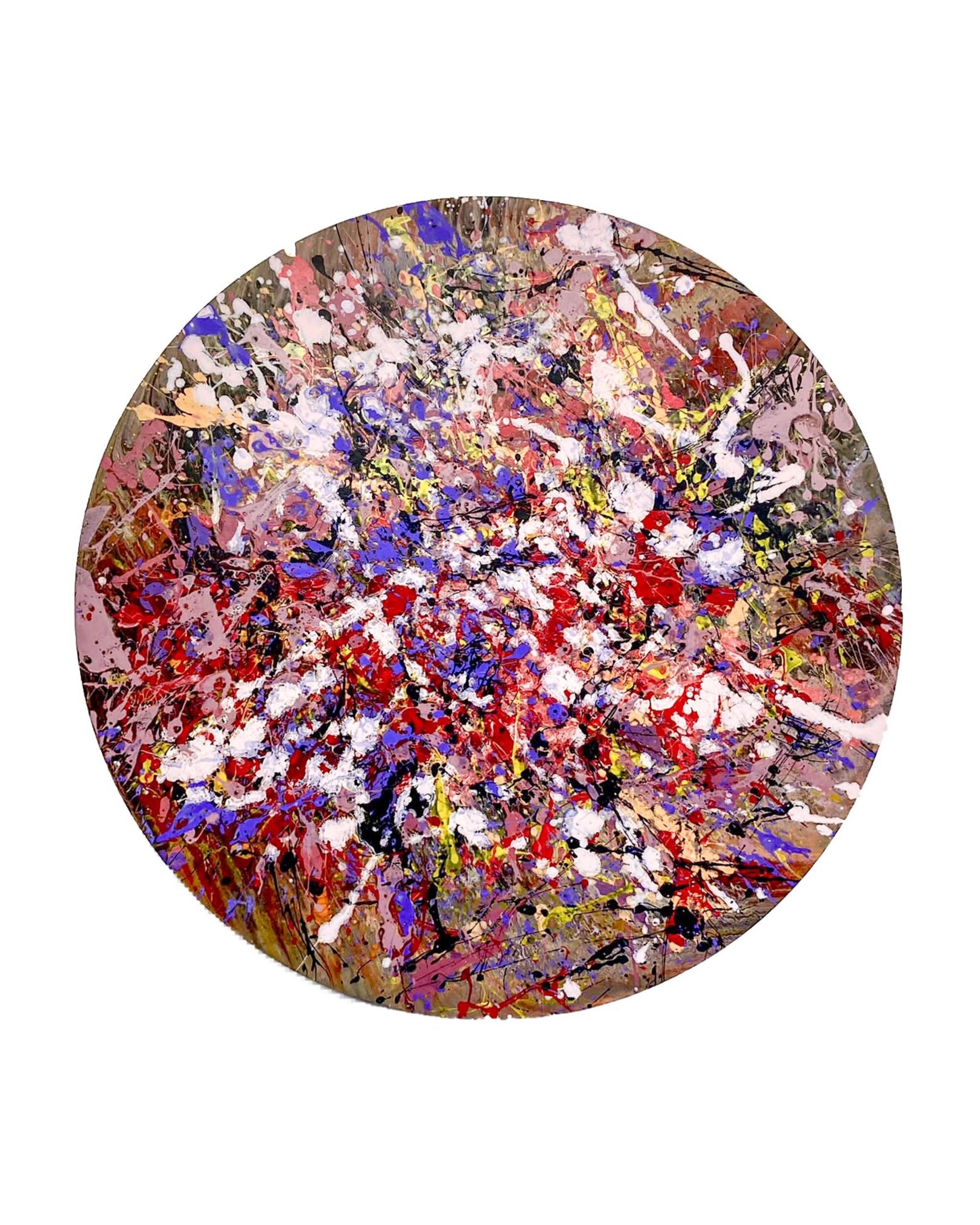 “Garden of Eden” - Acrylic on Wood - 48” diameter

