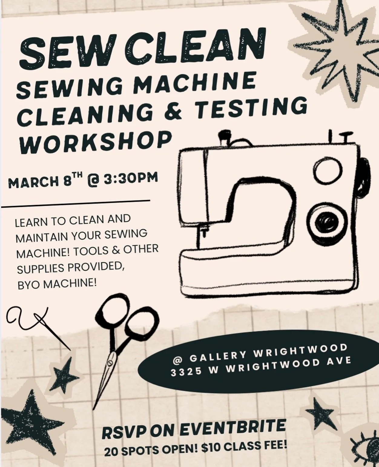The rumors are true 🤭- we want to help you to clean and maintain your sewing machine so YOU🫵🏻 can be the best sewist you can be! Taught by the incredible Henry Bangsberg who teaches these classes all over town, in this workshop we will show you ho