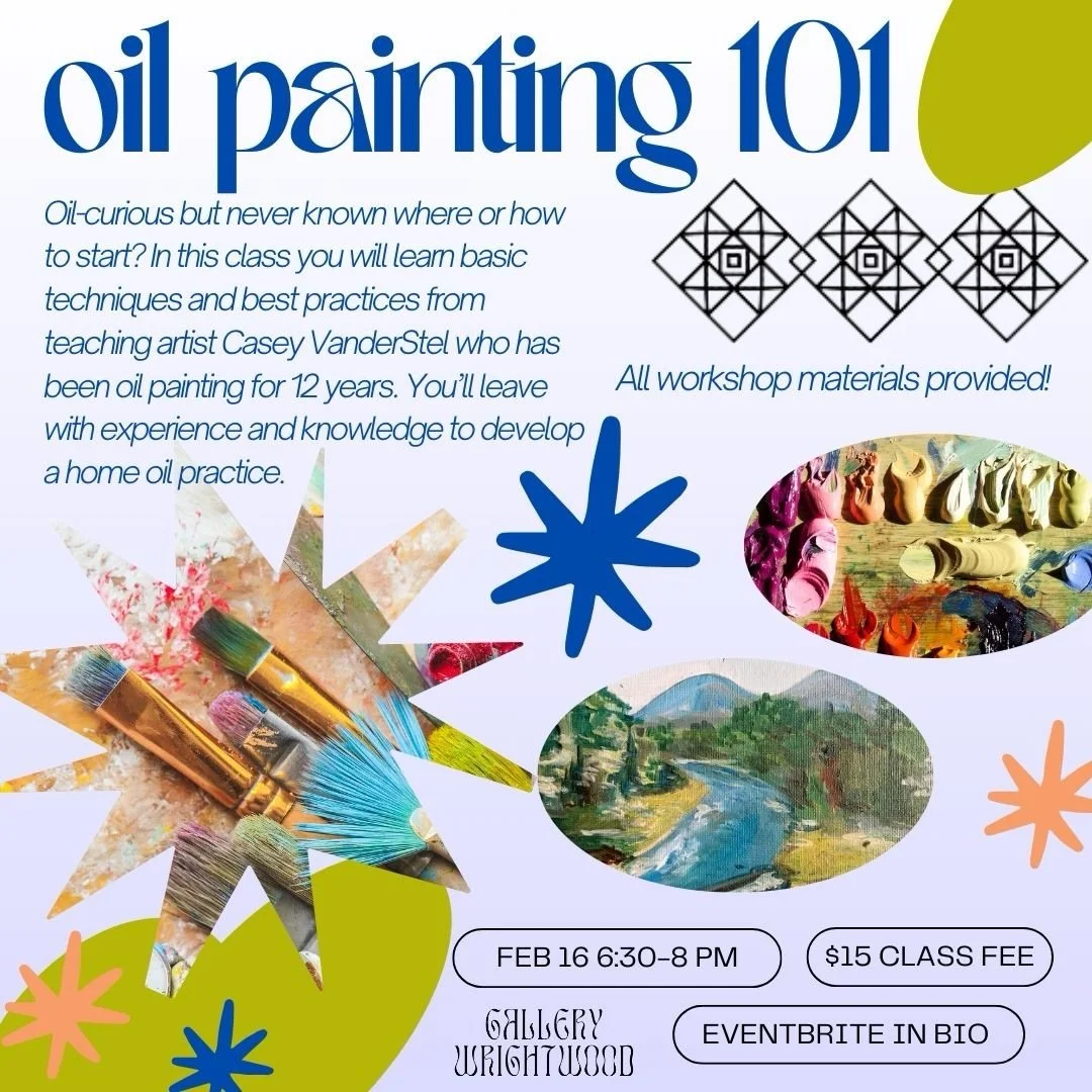 🌈💕🎨 the people&rsquo;s art school is in session. We&rsquo;ve got just three tickets left for our oil painting 101 class coming up, taught by @caseyvstelstudio ! It&rsquo;ll be fun, hands on, informative, way better for learning than watching a You